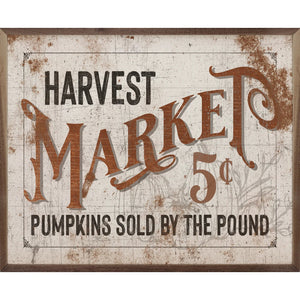 Harvest Market 5 Cents Wood Framed Print