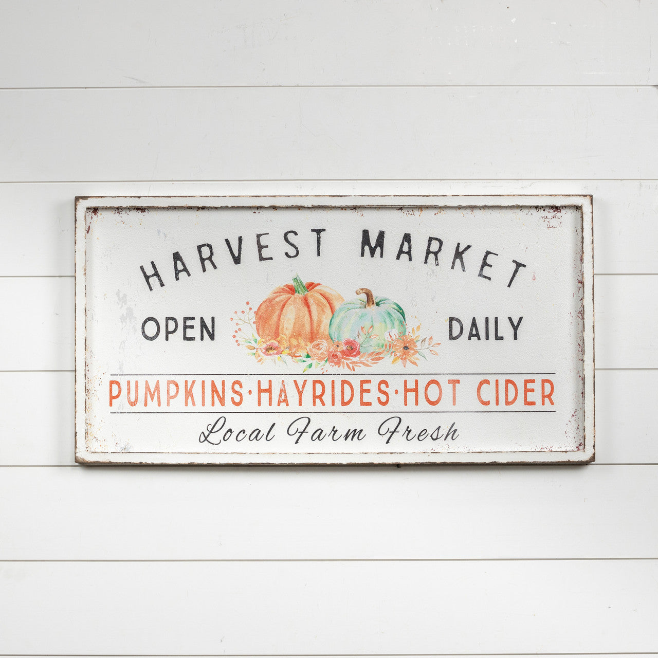 Harvest Market Open Daily Metal Sign
