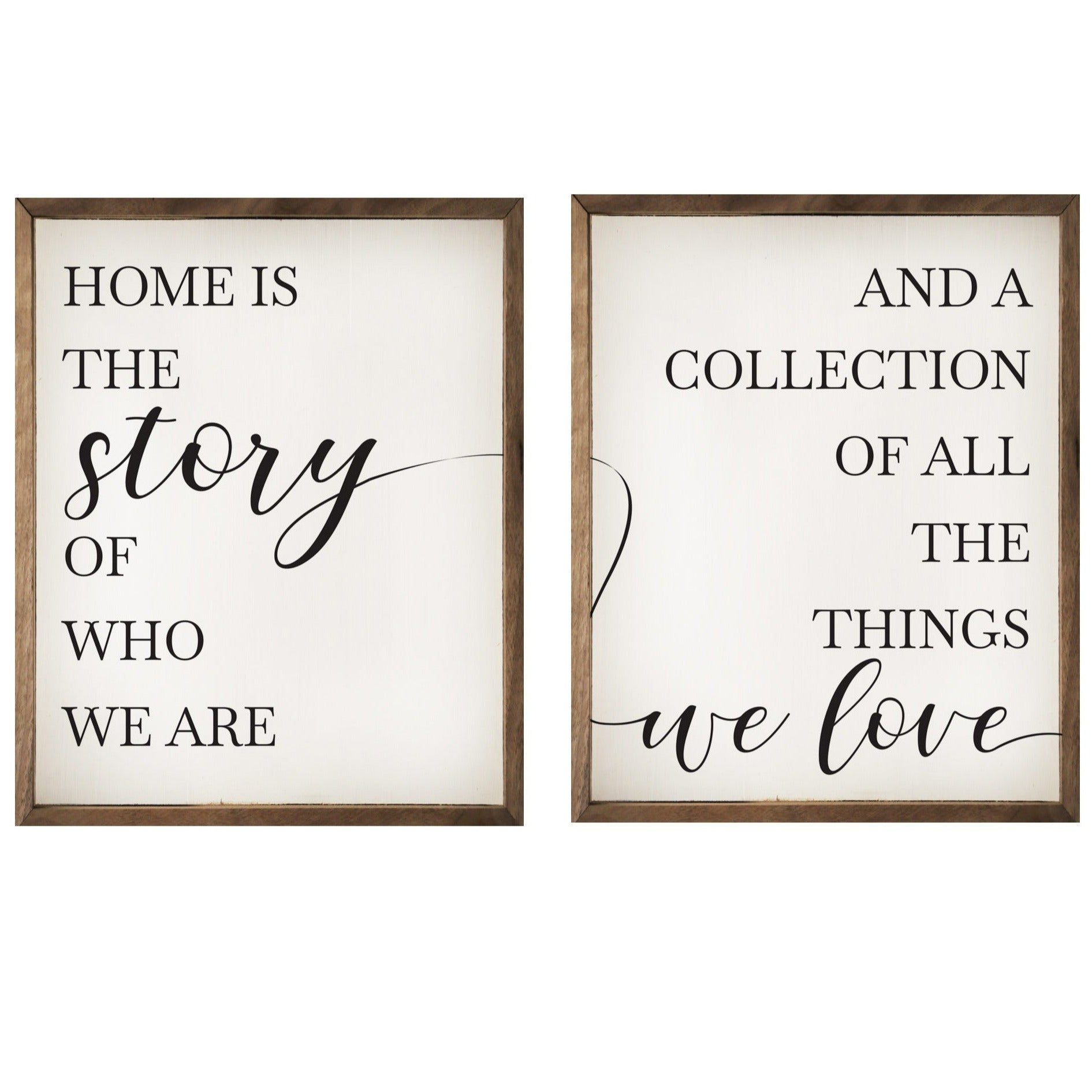Home Is The Story Wood Framed Print