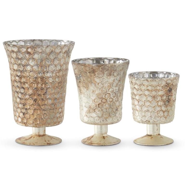 Honeycomb Champagne Fluted Vase