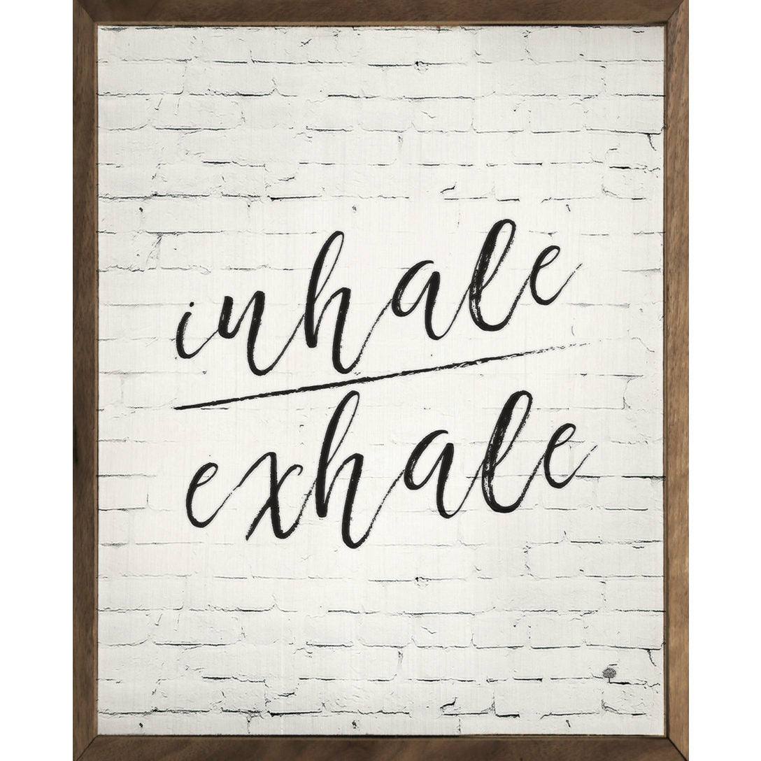 Inhale Exhale Wood Framed Print