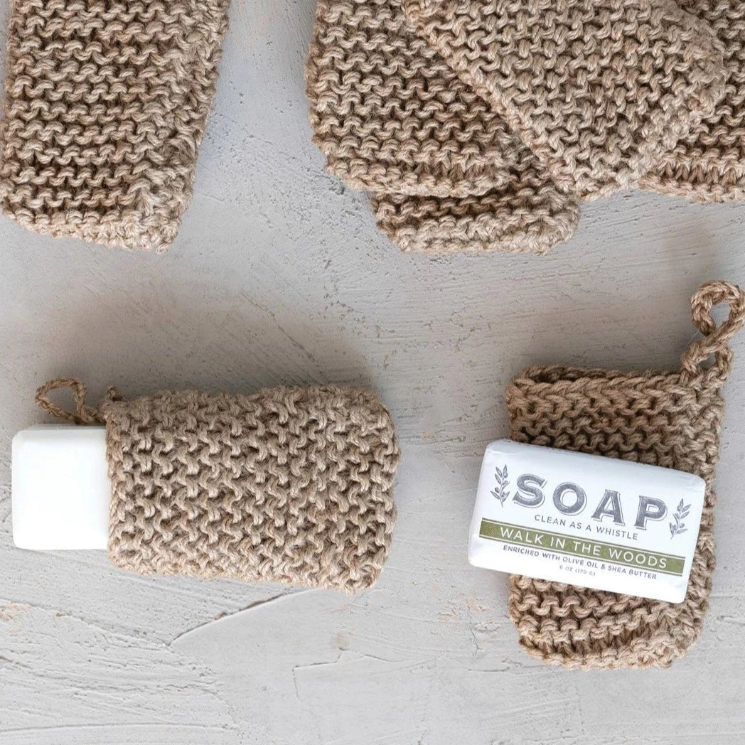 Creative Jute Crocheted Body Scrubber/Soap Holder