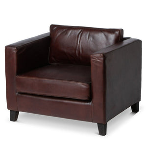 Kendall Square Backed Vegan Leather Chair