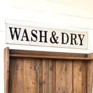 Large Embossed Wash & Dry Sign