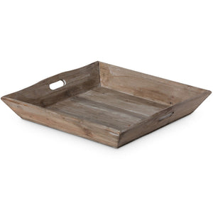 Large Reclaimed Wood Square Tray