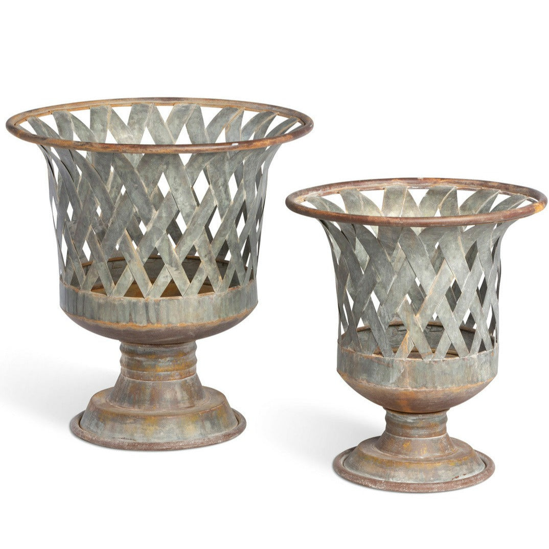 Lattice Metal Urn Set