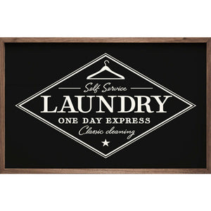 Laundry One Day Express Wood Framed Print