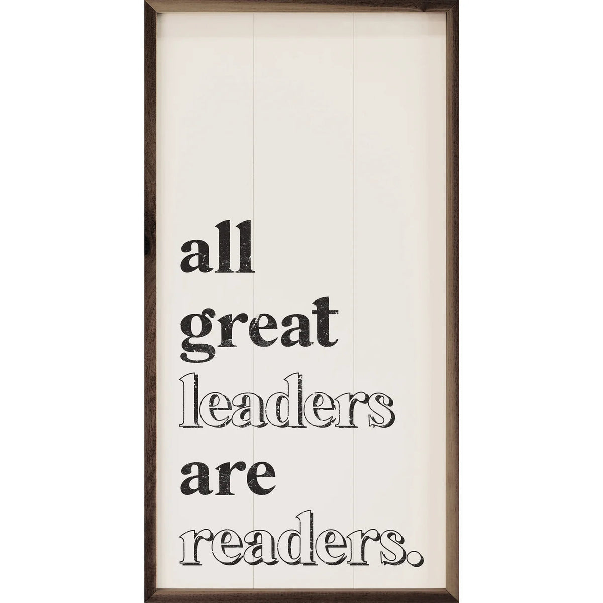 Leaders Are Readers Wood Framed Print