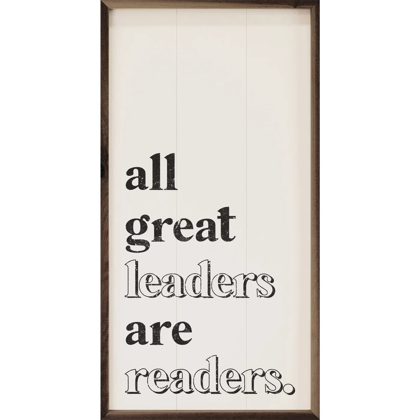 Leaders Are Readers Wood Framed Print