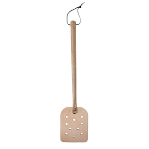 Leather Fly Swatter With Mango Wood Handle