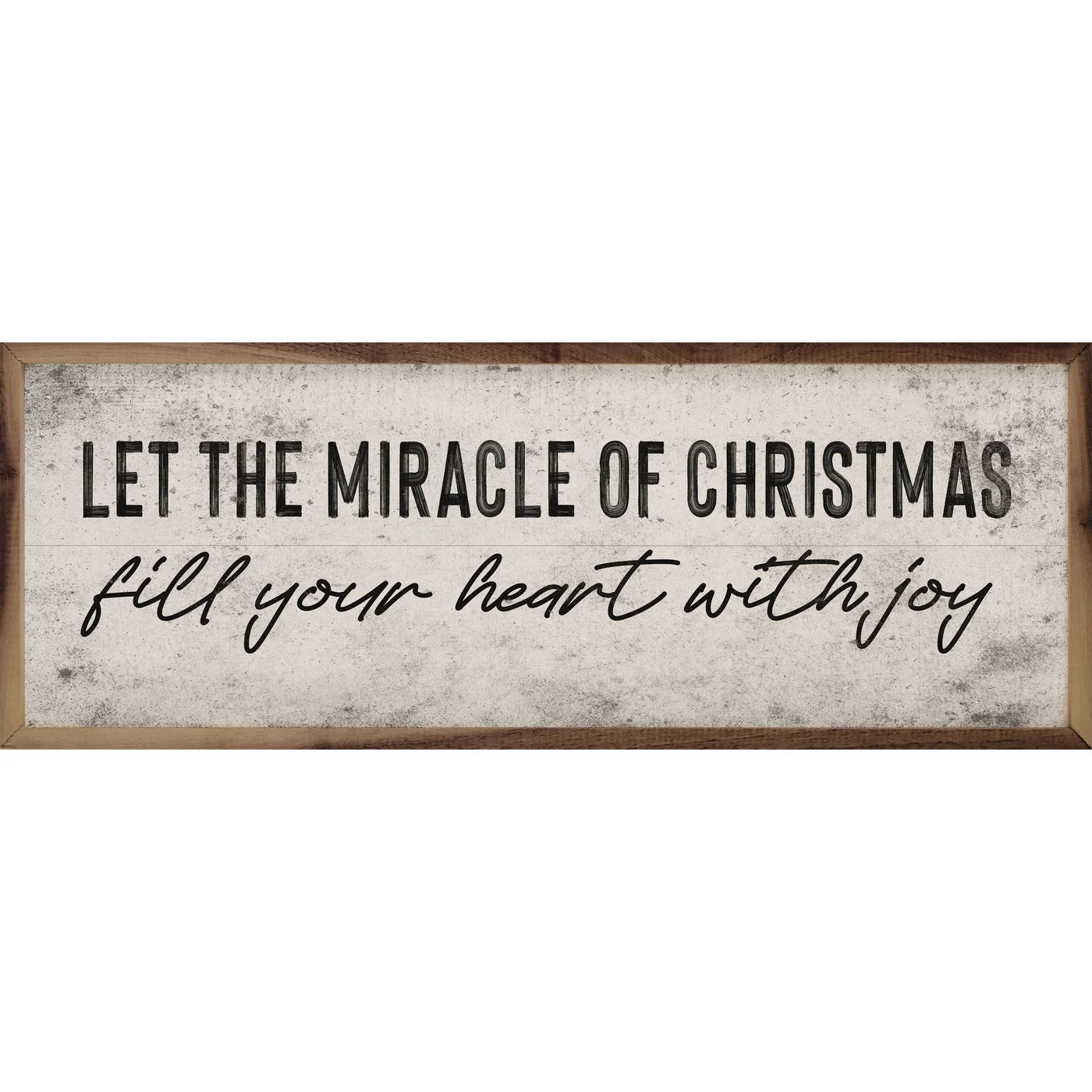 Let The Miracle Of Christmas White Wood Framed Print