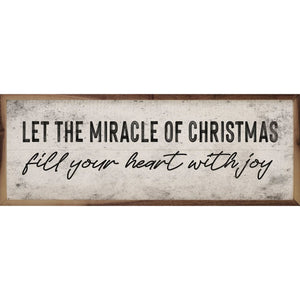 Let The Miracle Of Christmas White Wood Framed Print
