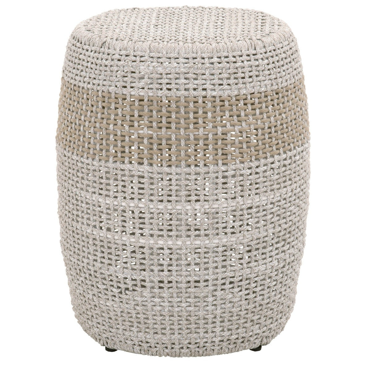 Loom Taupe Stripe Accent Table