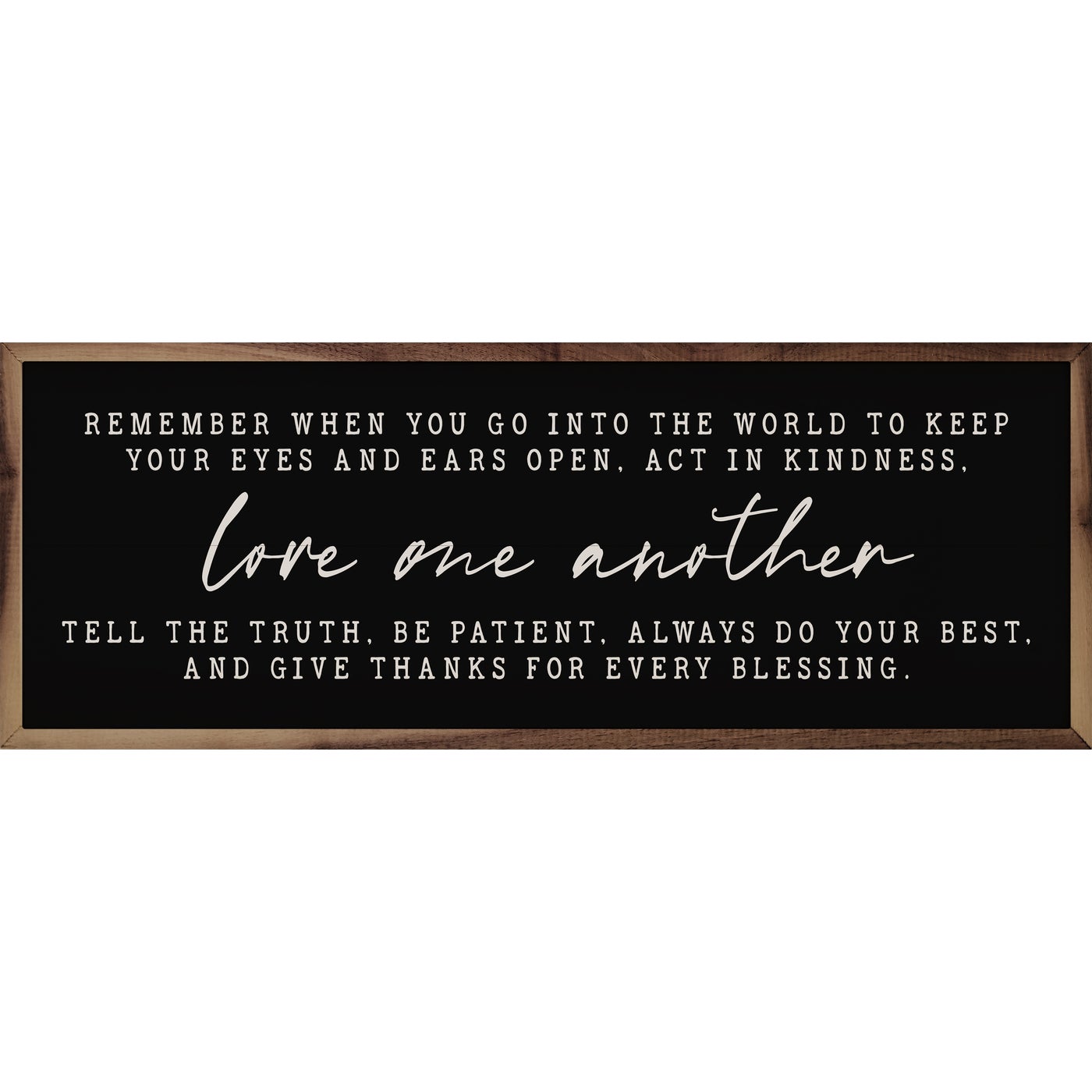 Love One Another Wood Framed Print