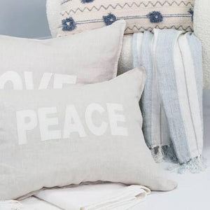 Love & Peace Linen Sham Set by Pom Pom at Home