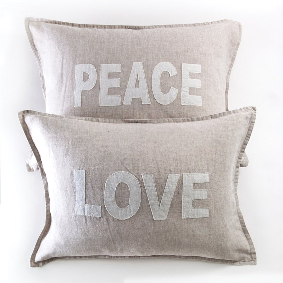 Love &amp; Peace Linen Sham Set by Pom at Home
