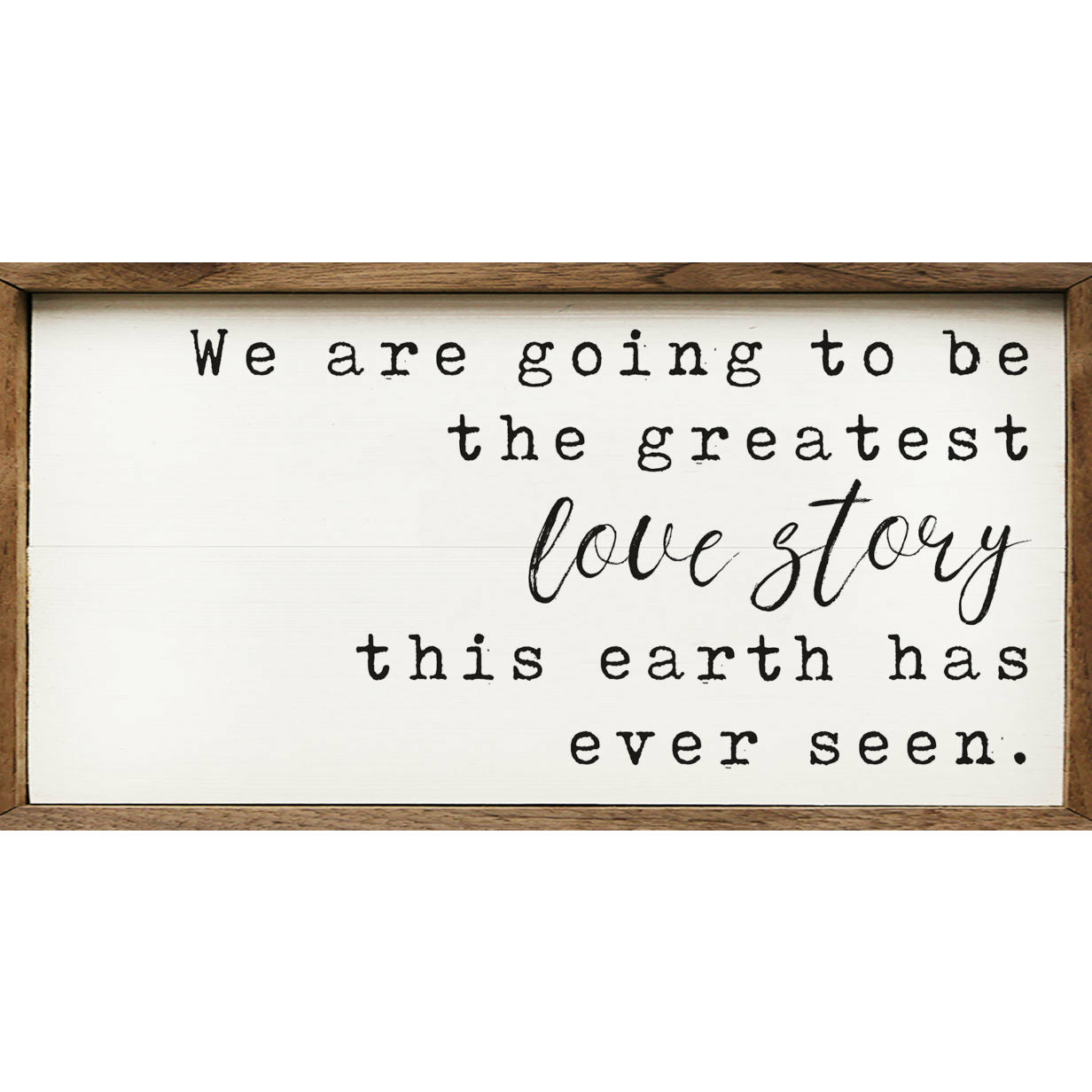 Love Story Wood Framed Print