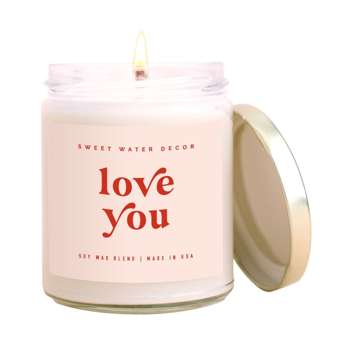Love You Clear Jar Candle