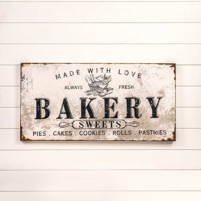 Made With Love Bakery Metal Sign