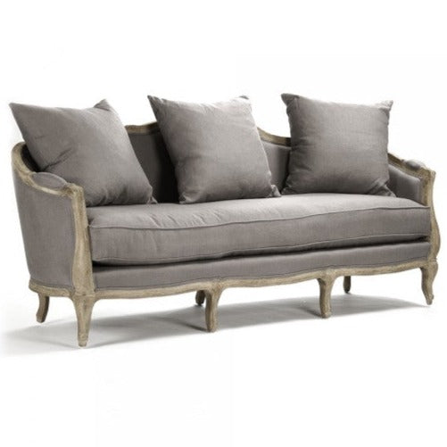 Maison Grey Linen Sofa