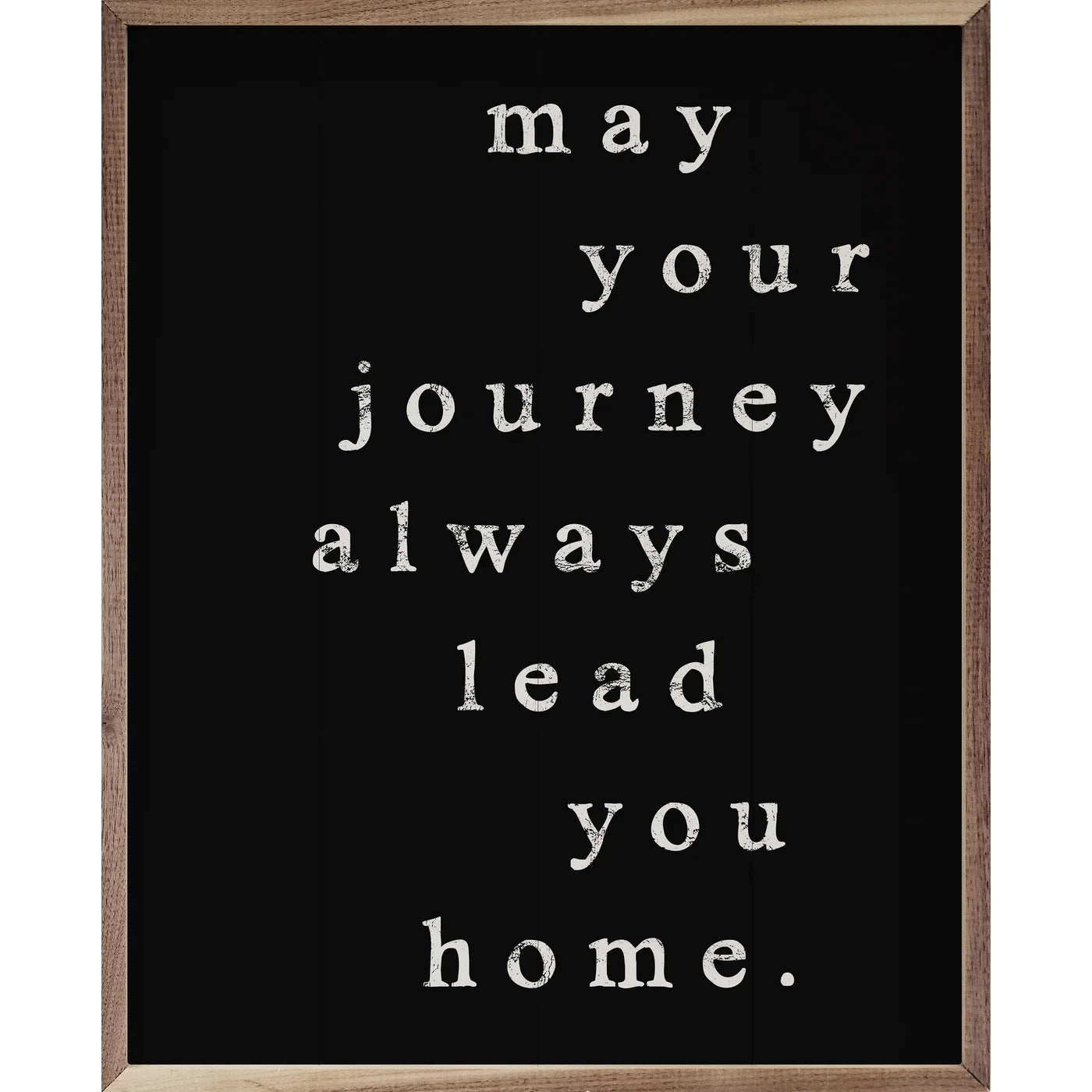 May Your Journey Wood Framed Print