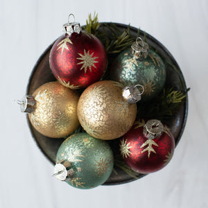 Mercury Style Pastel Ball Ornament Set