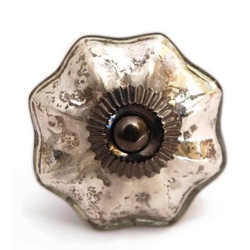Mercury Glass Melon Knob