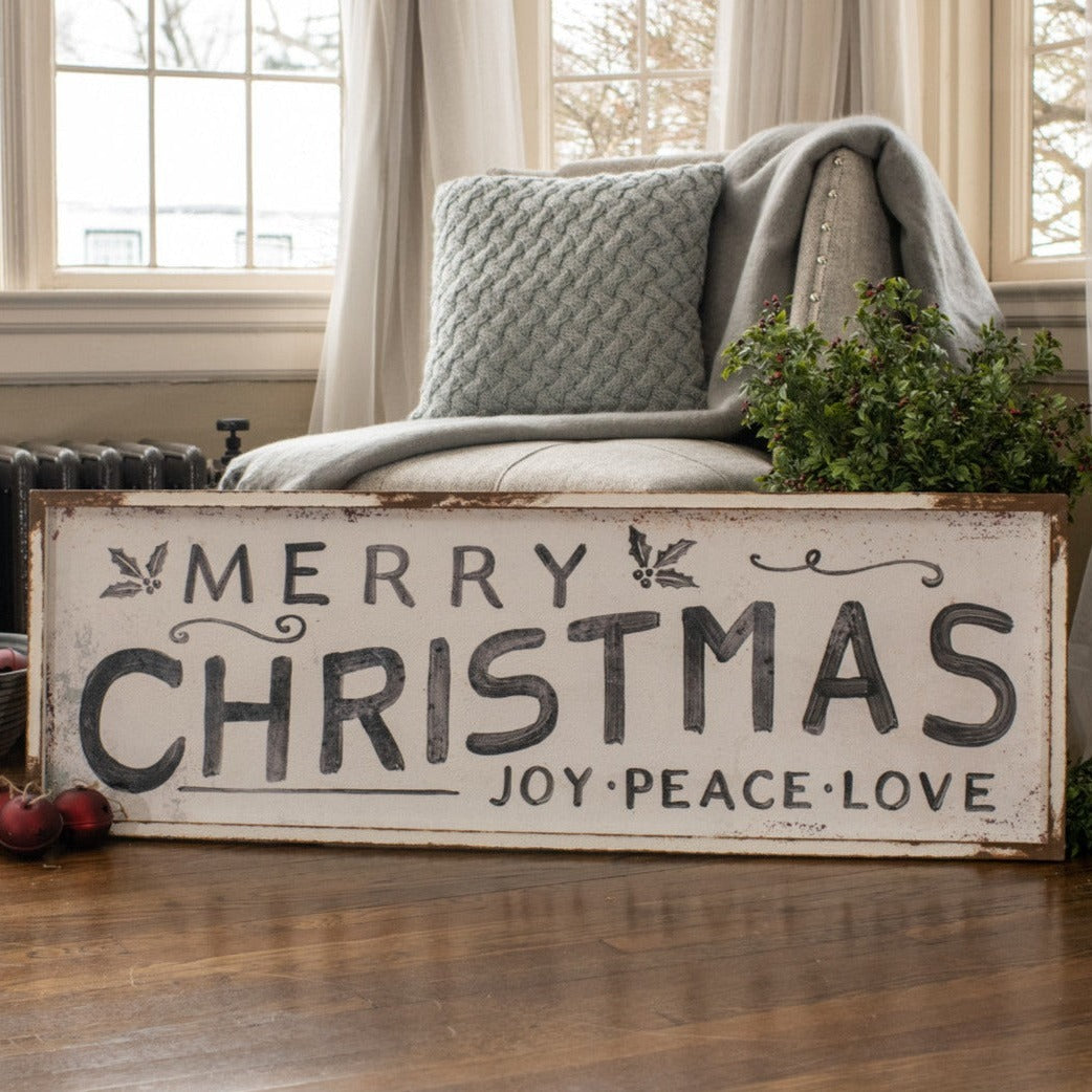 Merry Christmas Joy, Peace, Love Sign