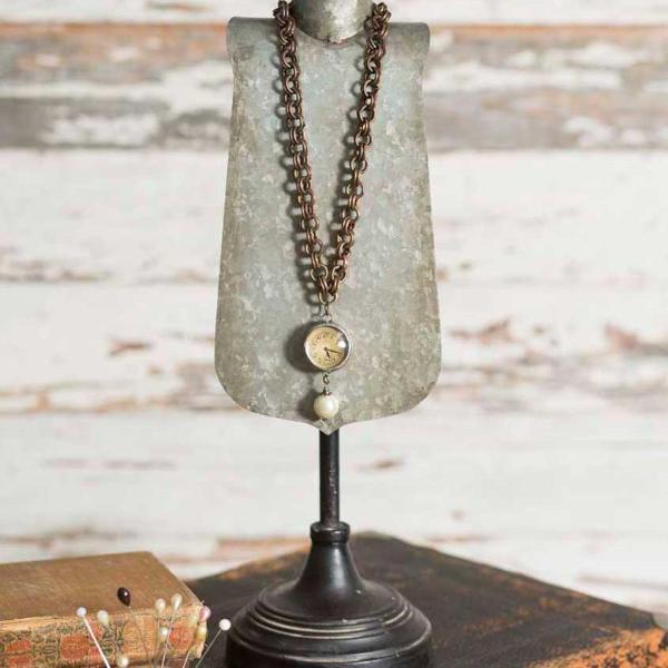 Metal Bust Jewelry Stand