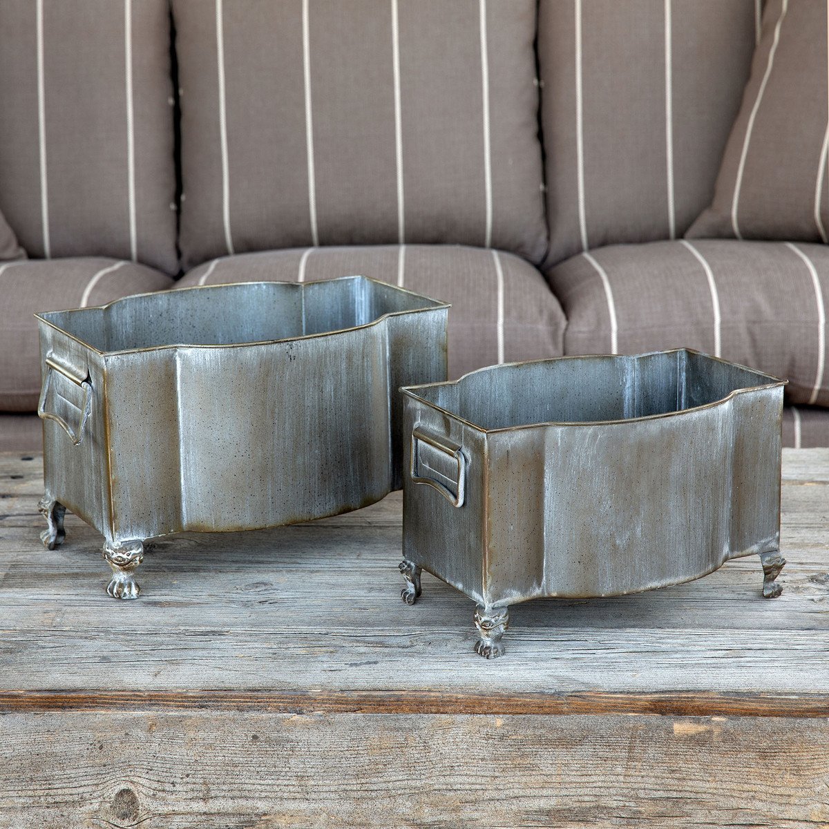 Metal Footed Planter