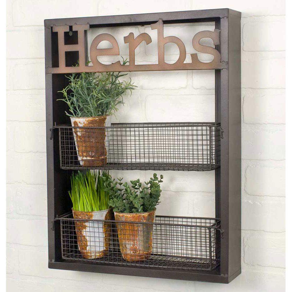 Metal Herbs Wall Shelf