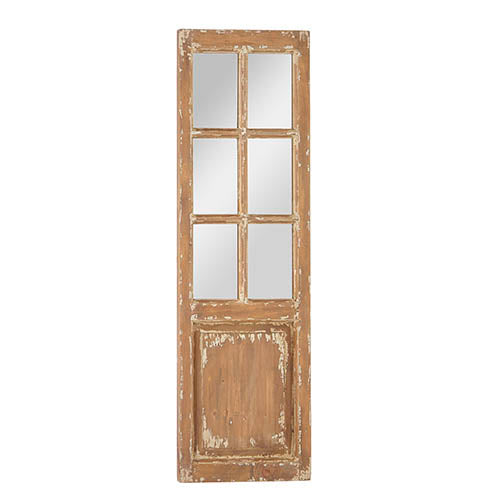 Mirrored Wood Paned Door Panel