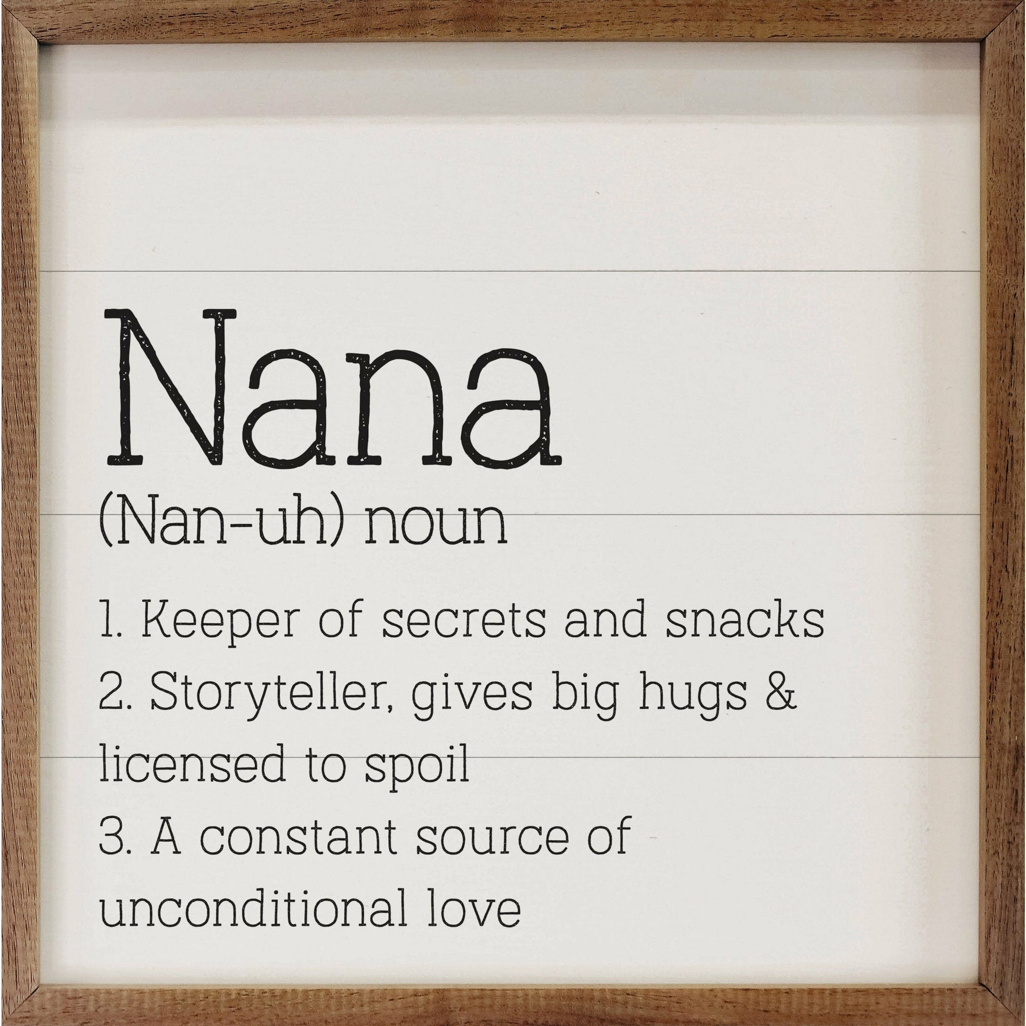 Nana Definition Wood Framed Print