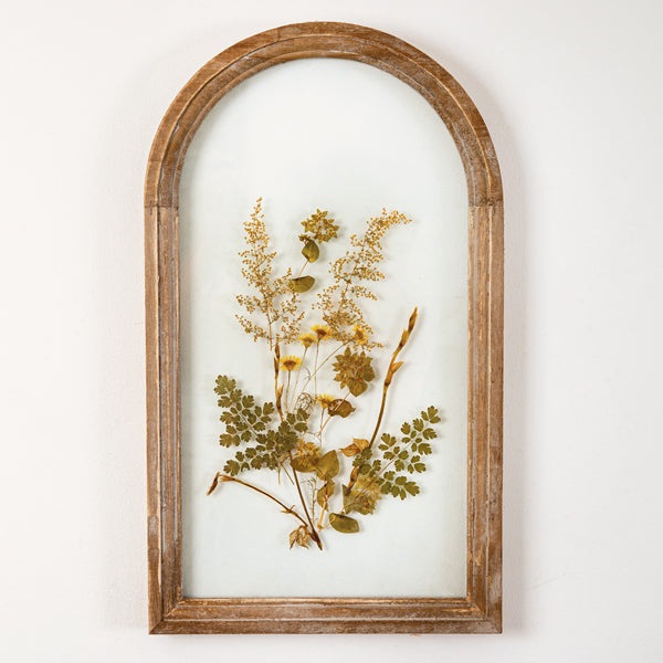 Natural Wood Framed Pressed Botanical
