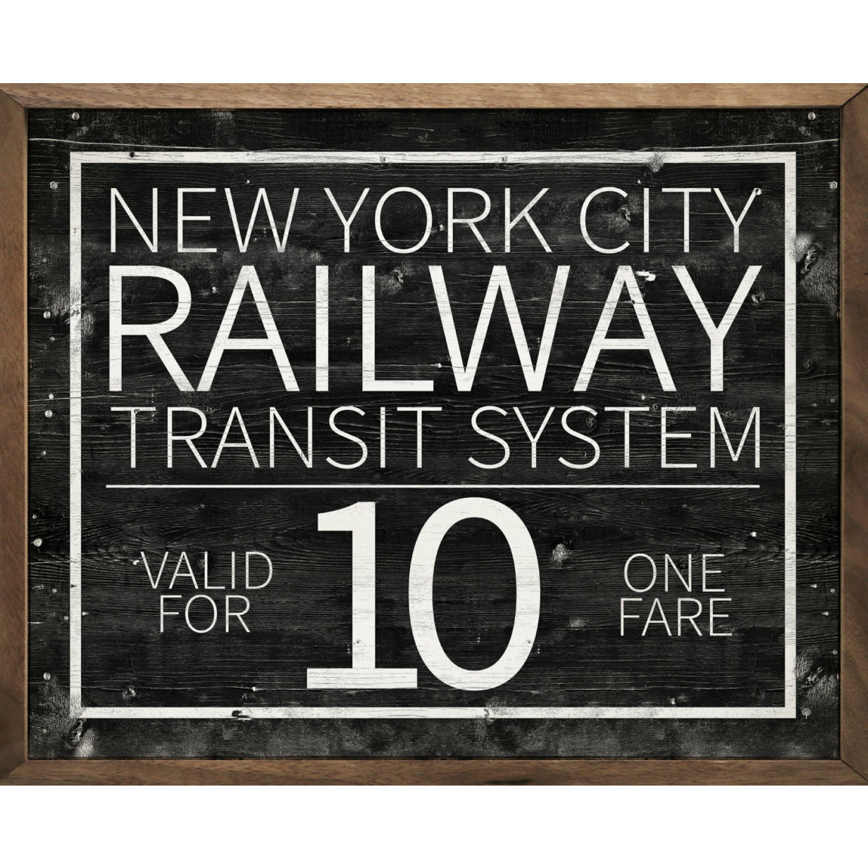 New York City Railway Wood Framed Print
