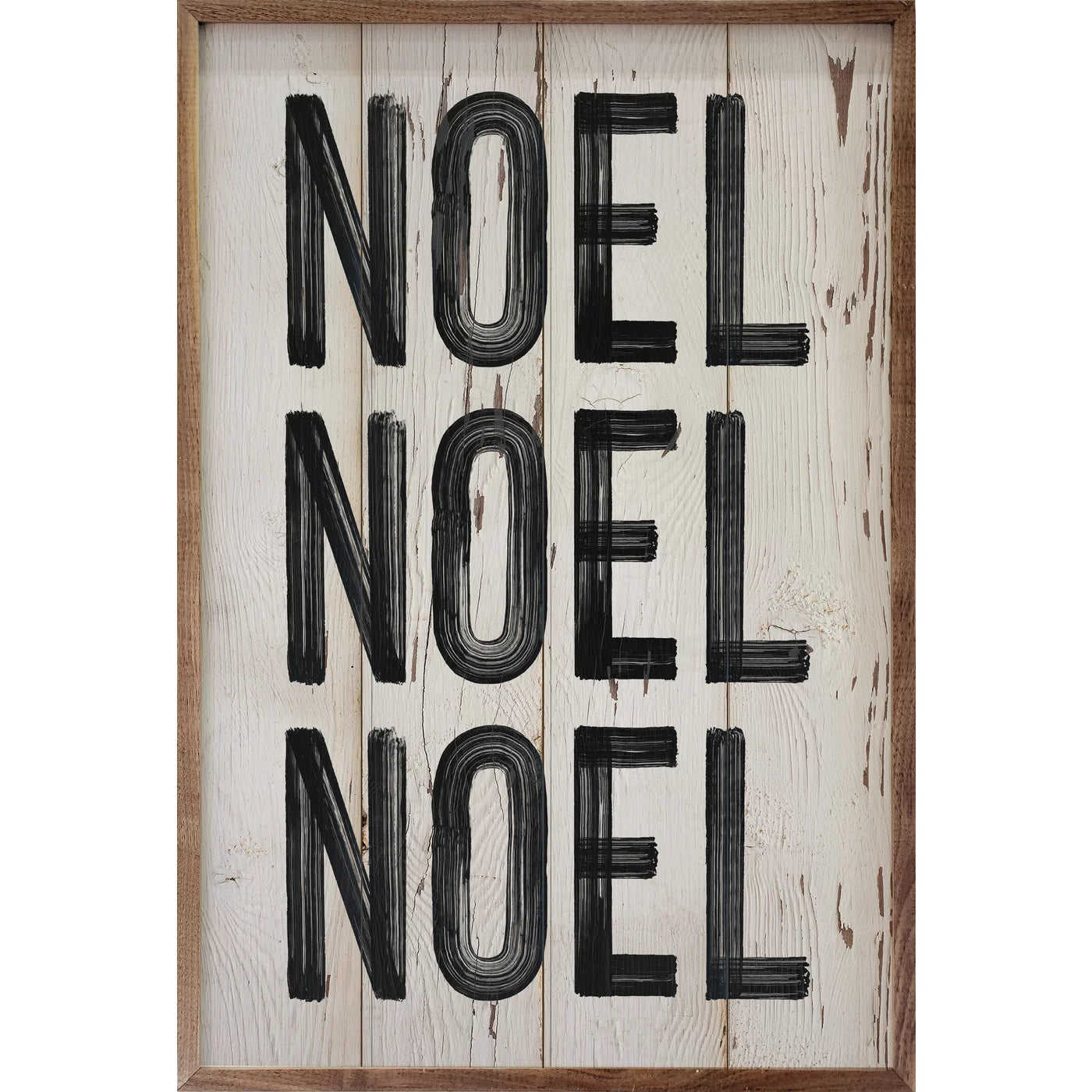 Noel Repeat Wood Framed Print