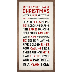 On The Twelfth Day Of Christmas Wood Framed Print