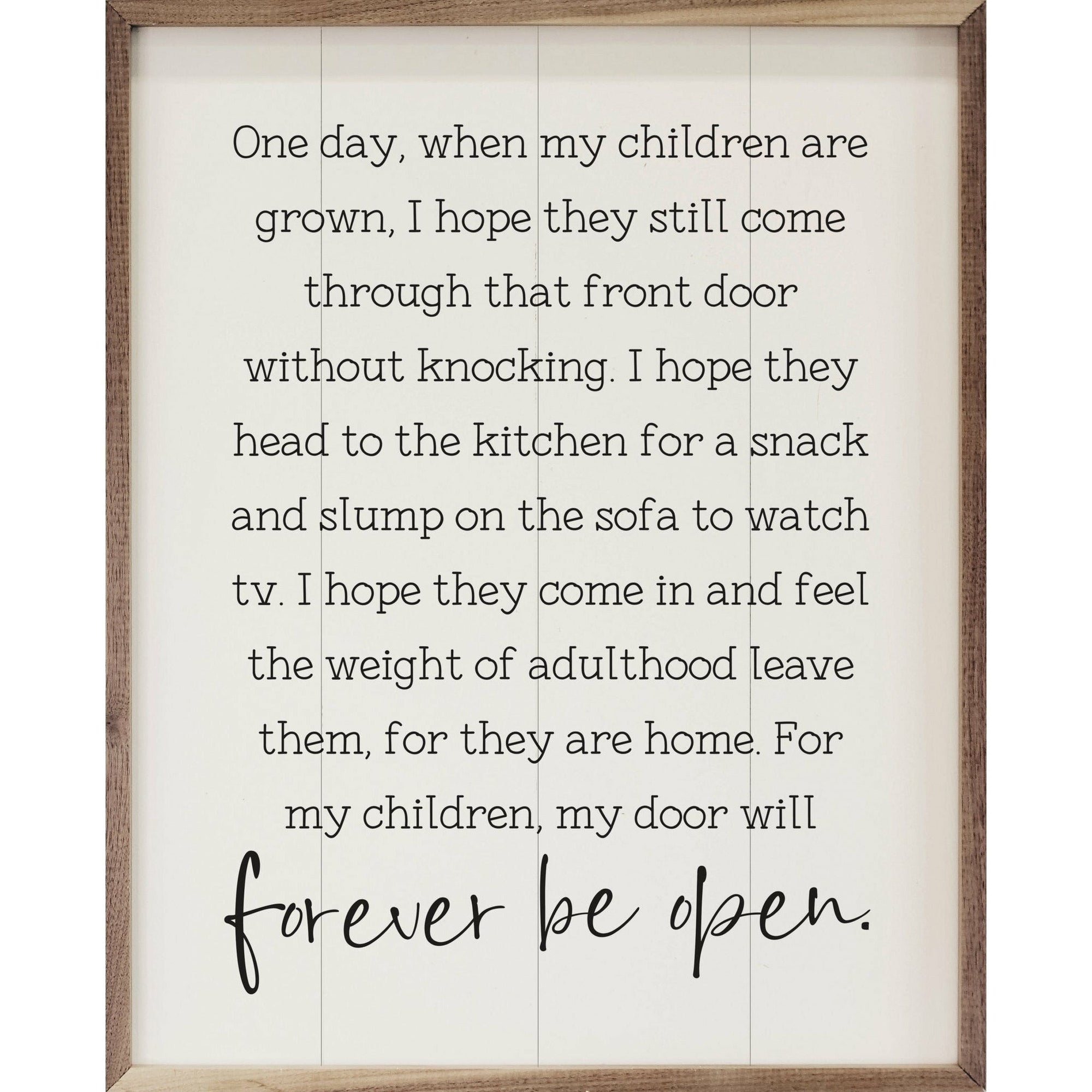 One Day when My Children Are Grown Wood Framed Print