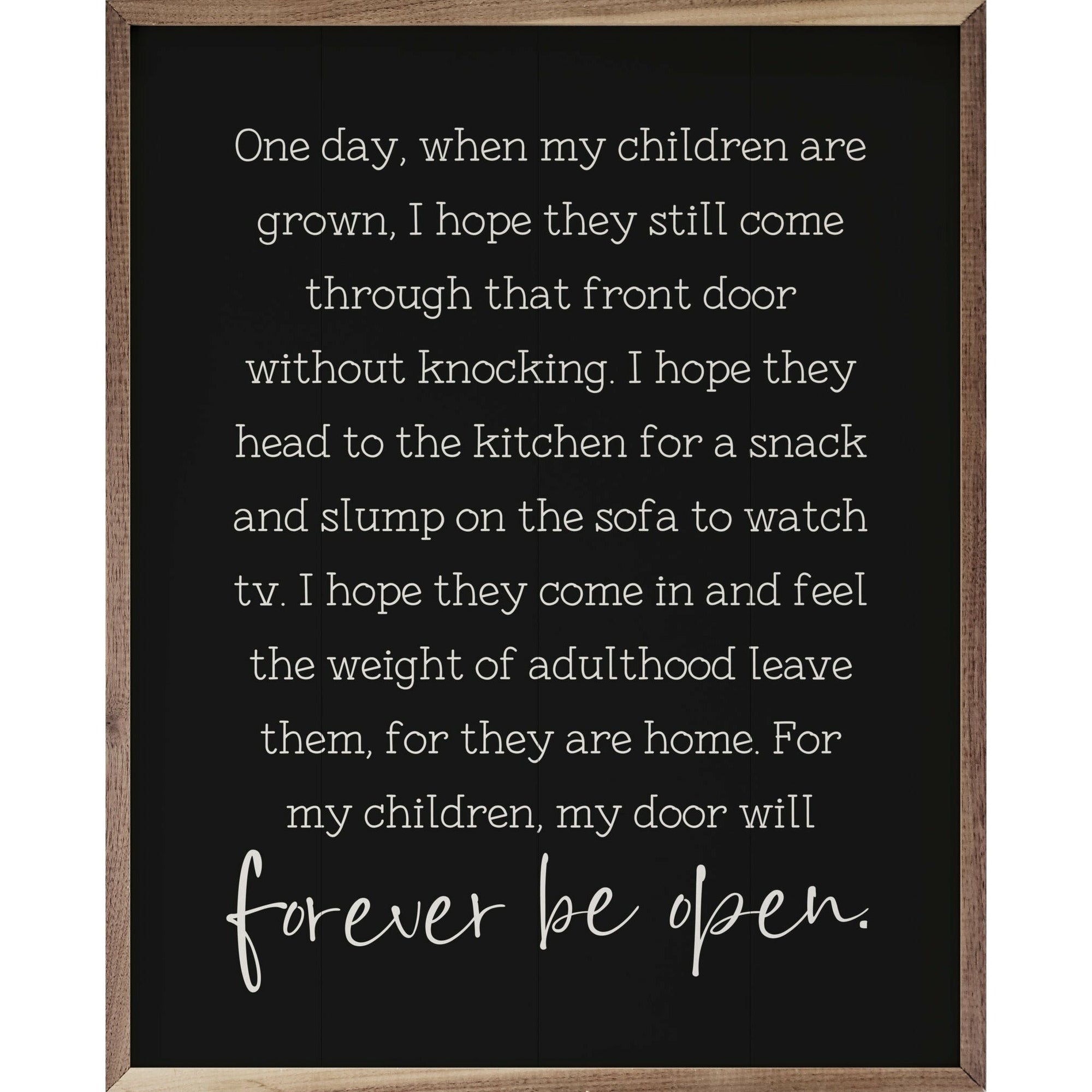 One Day when My Children Are Grown Wood Framed Print