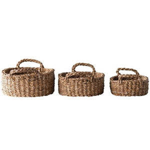Oval Natural Woven Seagrass Basket