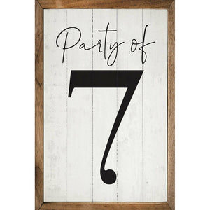 Party Of Number Wood Framed Print