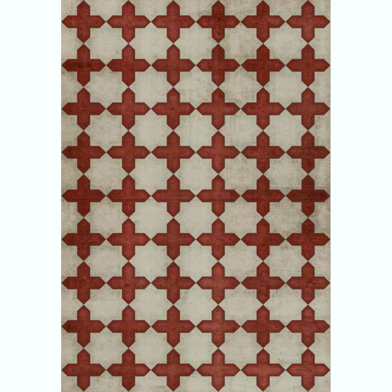 Pattern 23 Dressed In Scarlet Vinyl Floor Cloth