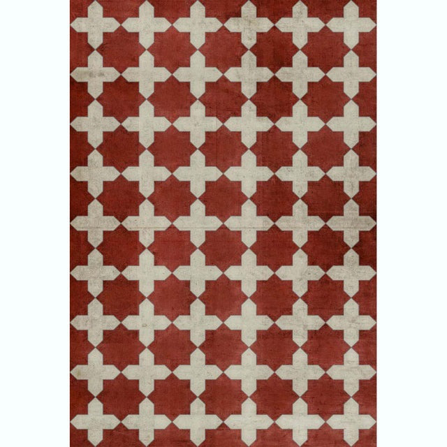 Pattern 23 Red Like Crimson Vinyl Floor Cloth