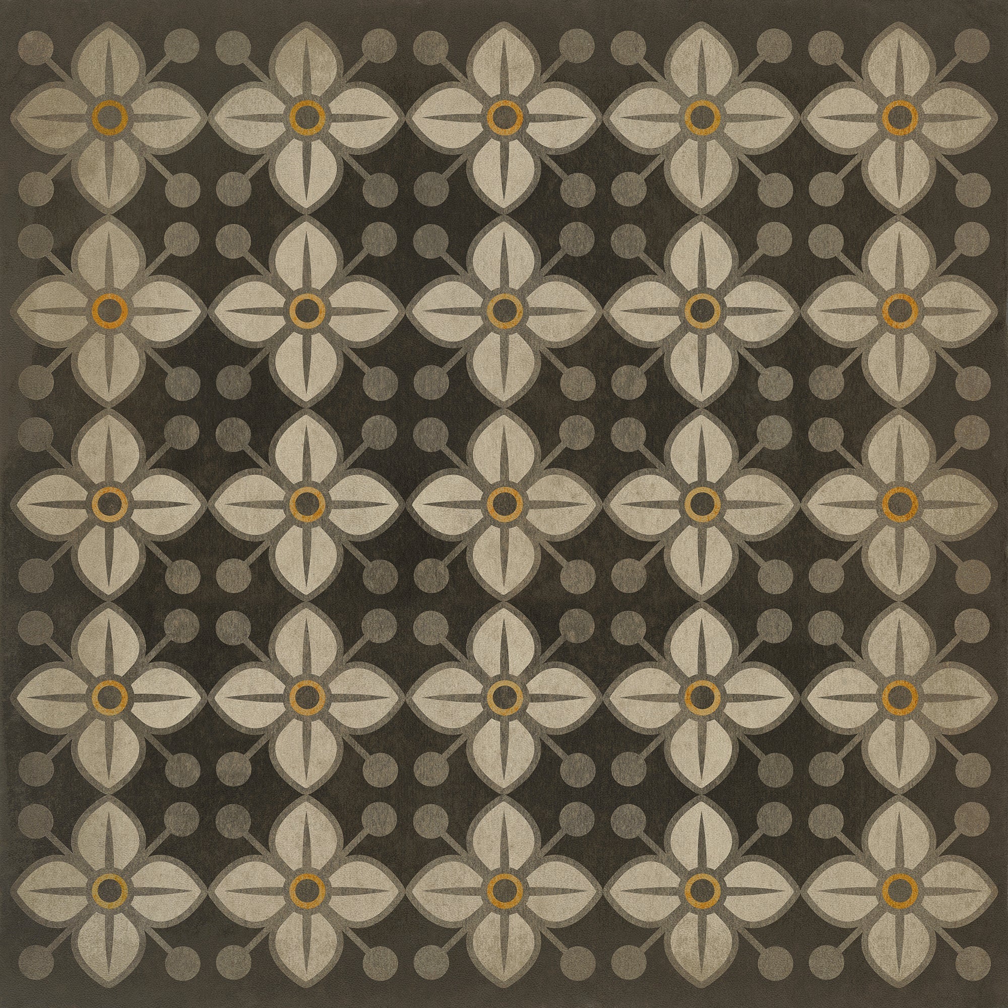 Pattern 32 Daffodils Vinyl Floor Cloth
