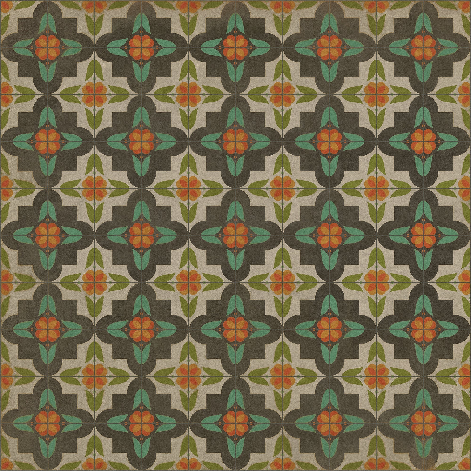 Pattern 33 Anna's Garden Vinyl Floor Cloth