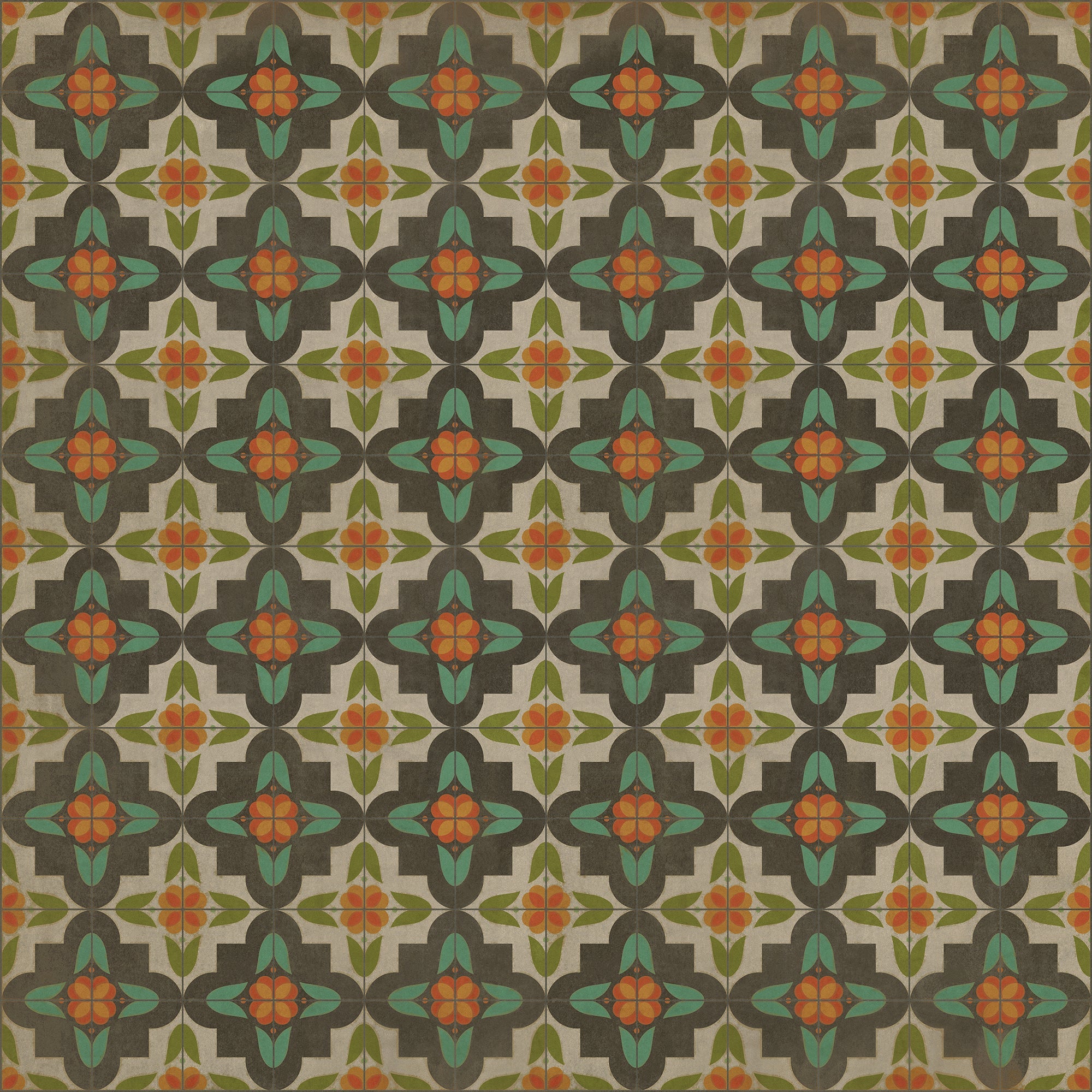Pattern 33 Anna's Garden Vinyl Floor Cloth