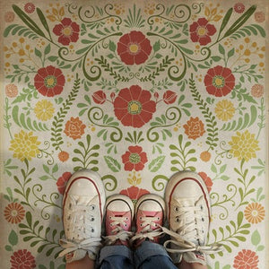 Pattern 36 Where To Be Happiest Vinyl Floor Cloth