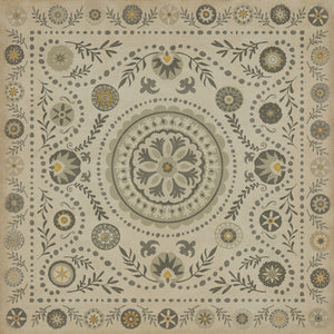 Pattern 38 Je Pense Vinyl Floor Cloth