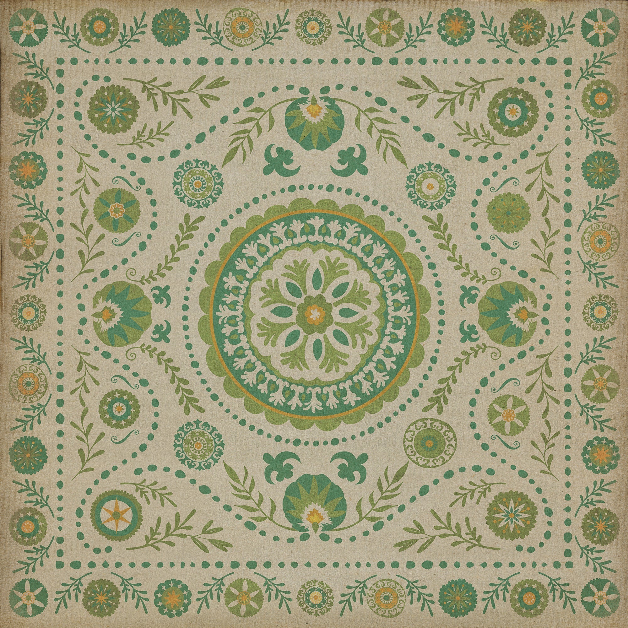 Pattern 38 Spring Vinyl Floor Cloth