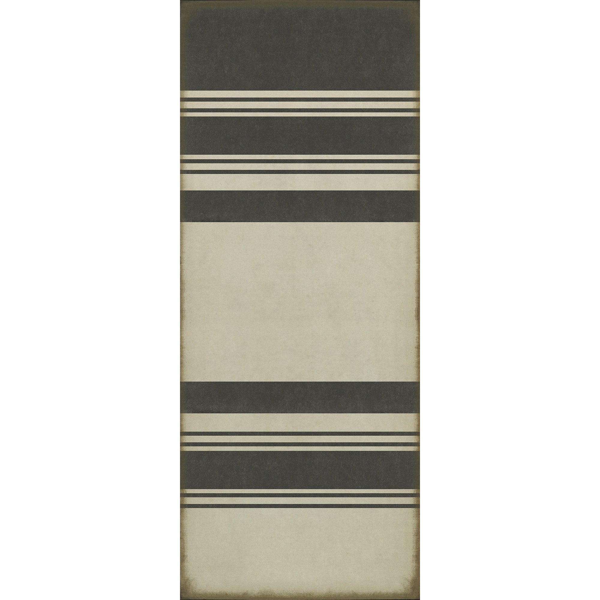 Pattern 50 Organic Stripes Black and White Vinyl Floor Cloth A